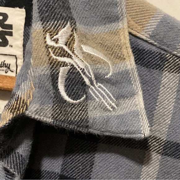 Star Wars Cakeworthy Gray Plaid Flannel, Yoda, Mandalorian Merch , Unisex Medium - Picture 6 of 7